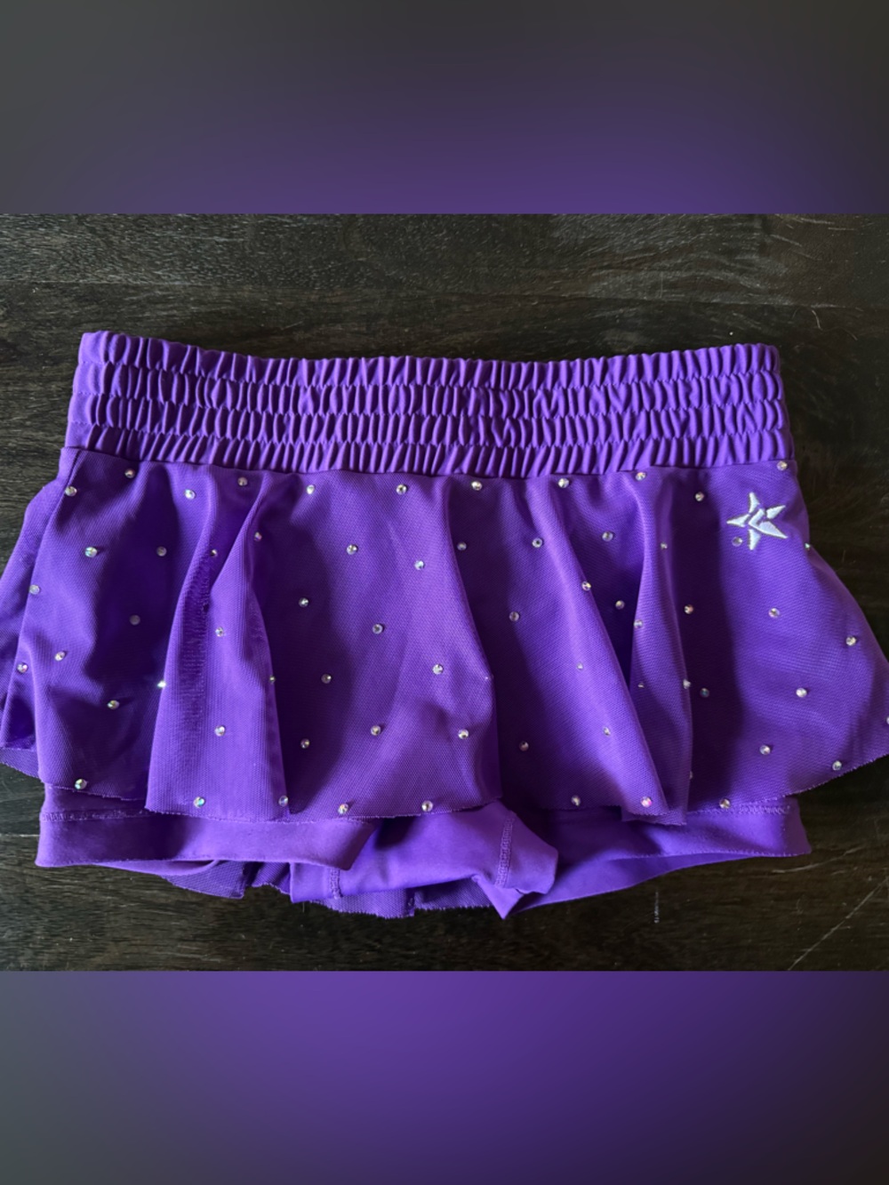 Rebel Athletics Mesh Overlay Purple Skirt